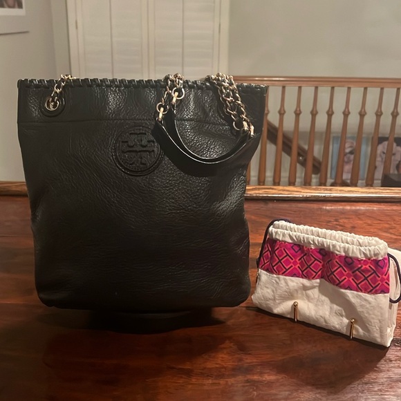 TORY BURCH Pebbled Leather 2-Way Crossbody Black - Picture 3 of 15